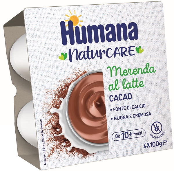 HUMANA MERENDA CACAO 4 VASETTI DA 100 G - Farmacia Del Monaco