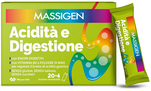 MASSIGEN ACIDITA' E DIGESTIONE 24 STICKPACK - Farmacia Del Monaco