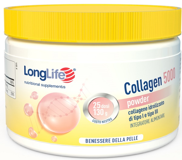 LONGLIFE COLLAGEN 5000 POWDER 130 G - Farmacia Del Monaco