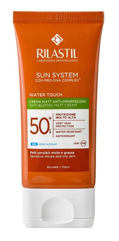 RILASTIL SUN SYSTEM WATER TOUCH MAT CREMA SPF50+ 50 ML - Farmacia Del Monaco