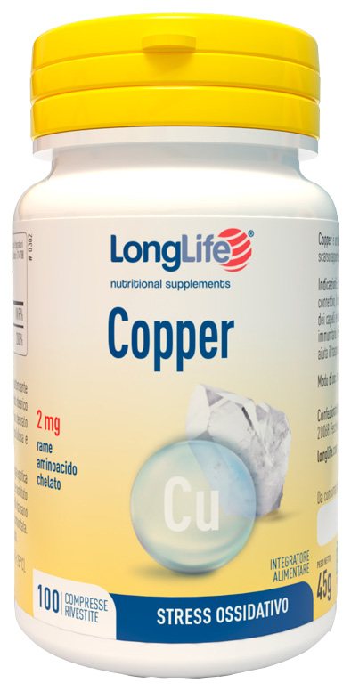LONGLIFE COPPER 100 COMPRESSE RIVESTITE - Farmacia Del Monaco