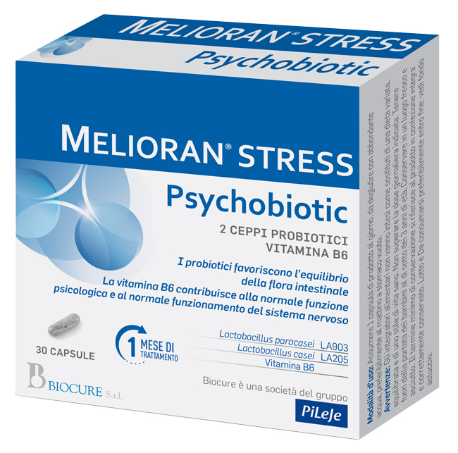 MELIORAN STRESS PSYCHOBIOTIC 30 CAPSULE - Farmacia Del Monaco