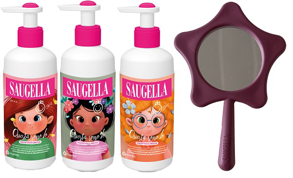 SAUGELLA BUNDLE GIRL DETERGENTE INTIMO QUESTA SONO IO PROTETTIVO LENITIVO 200 ML + GADGET SPECCHIO OMAGGIO - Farmacia Del Monaco