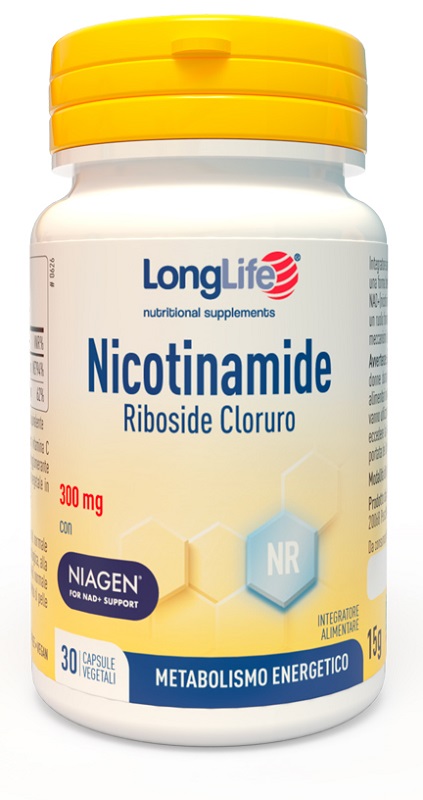 LONGLIFE NICOTINAMIDE RIBOSIDE CLORURO 30 CAPSULE DA 500 MG - Farmacia Del Monaco