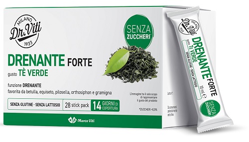 DR VITI DRENANTE FORTE TE VERDE 28 STICK PACK SENZA ZUCCHERI - Farmacia Del Monaco