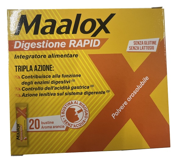 MAALOX DIGESTIONE RAPID 20 BUSTINE DA 2 G - Farmacia Del Monaco