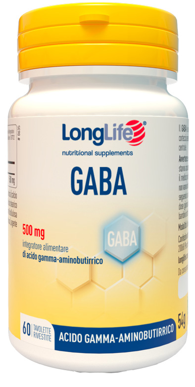 LONGLIFE GABA 500MG 60 TAVOLETTE RIVESTITE - Farmacia Del Monaco