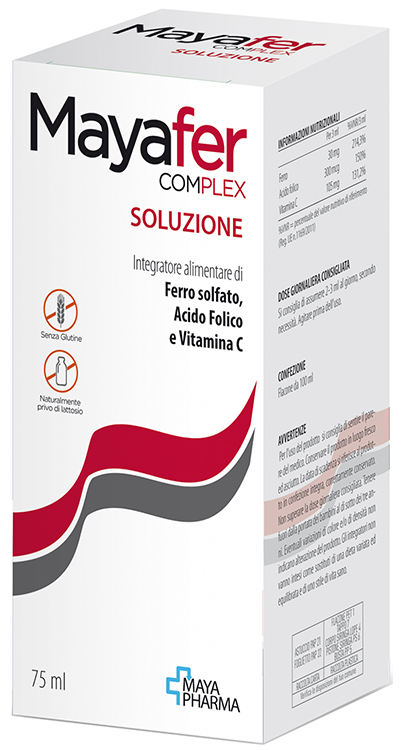 MAYAFER COMPLEX SOLUZIONE 75 ML SENZA GLUTINE NATURALMENTE PRIVO DI LATTOSIO - Farmacia Del Monaco