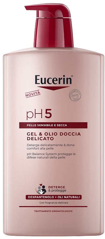 EUCERIN GEL & OLIO DOCCIA DELICATO 1 LITRO - Farmacia Del Monaco