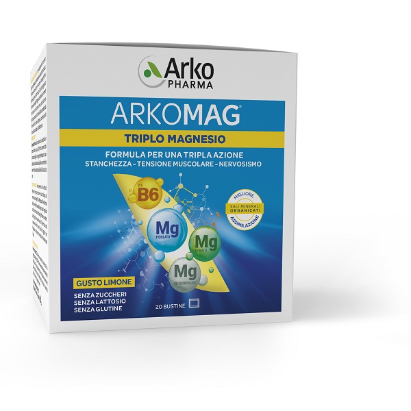 ARKOMAG TRIPLO MAGNESIO 20 BUSTINE - Farmacia Del Monaco