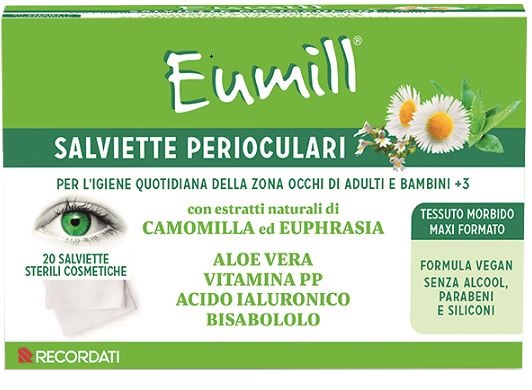 EUMILL SALVIETTE PERIOCULARI 20 PEZZI - Farmacia Del Monaco