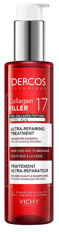 DERCOS COLLAGEN 17 FILLER TRATTAMENTO PRE SHAMPOO 150 ML - Farmacia Del Monaco