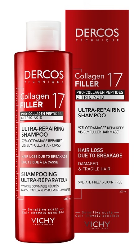 DERCOS COLLAGEN 17 FILLER SHAMPOO 200 ML - Farmacia Del Monaco
