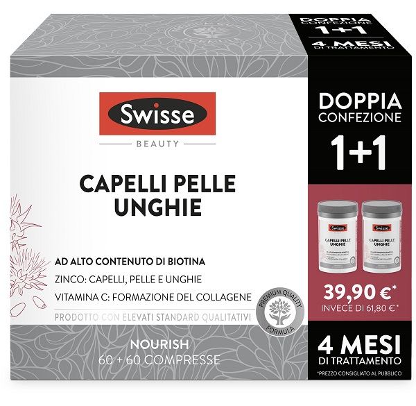 SWISSE CAPELLI PELLE & UNGHIE 60 COMPRESSE BIPACK - Farmacia Del Monaco