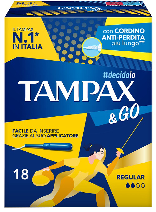 TAMPAX &GO REGULAR 18 PEZZI - Farmacia Del Monaco