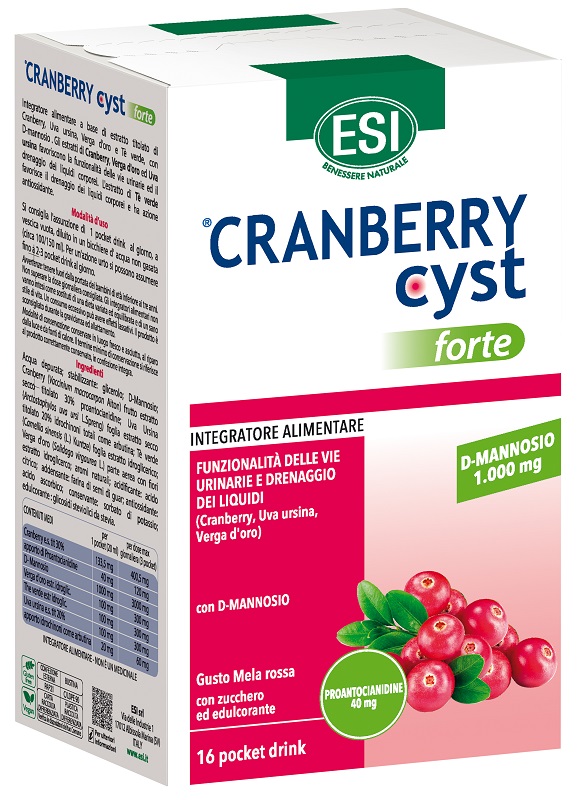 ESI CRANBERRY CYST FORTE 16 POCKET DRINK - Farmacia Del Monaco