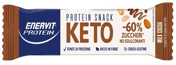 ENERVIT PROTEIN SNACK KETO MILK COCOA 35 G - Farmacia Del Monaco