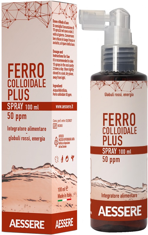 FERRO COLLOIDALE PLUS 50PPM SPRAY 100 ML - Farmacia Del Monaco