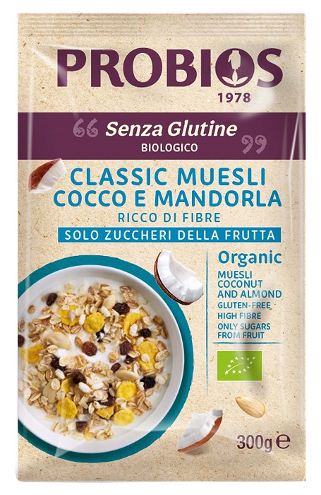 PROBIOS CLASSIC MUESLI COCCO E MANDORLA 300 G - Farmacia Del Monaco