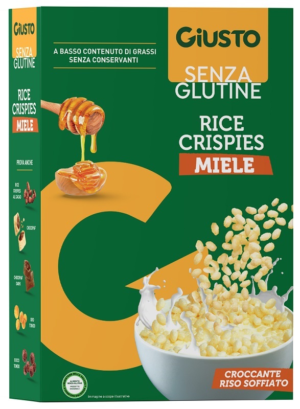 GIUSTO SENZA GLUTINE RICE CRISPIES MIELE 200 G - Farmacia Del Monaco