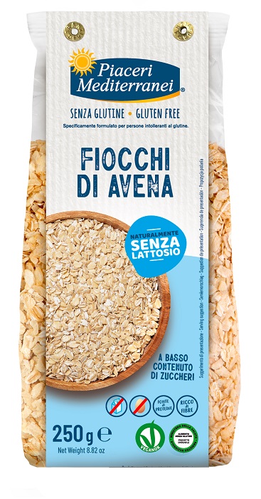 PIACERI MEDITERRANEI FIOCCHI AVENA 250 G - Farmacia Del Monaco