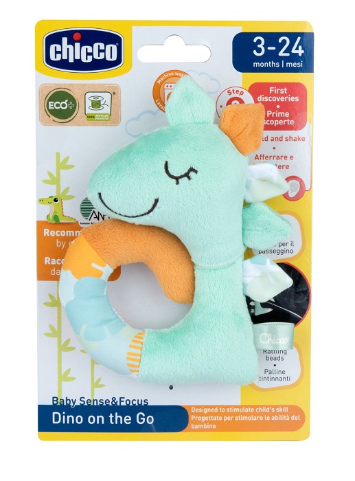 CHICCO GIOCO BABY SENSE&FOCUS TRILLINO SOFT DINOSAURO ECO+ - Farmacia Del Monaco