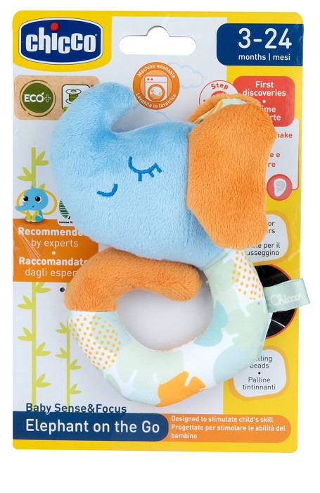 CHICCO GIOCO BABY SENSE&FOCUS TRILLINO SOFT ELEFANTE ECO+ - Farmacia Del Monaco