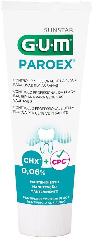 GUM PAROEX 0,06 CHX DENTIFRICIO AL FLUORO 75 ML - Farmacia Del Monaco