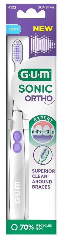 GUM SONIC ORTHO BATTERY TOOTHBRUSH - Farmacia Del Monaco