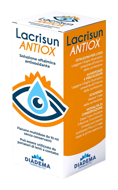 LACRISUN ANTIOX SOLUZIONE OFTALMICA ANTIOSSIDANTE OCCHI FLACONE MULTIDOSE 10 ML - Farmacia Del Monaco