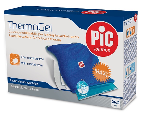 CUSCINO THERMOGEL RIUTILIZZABILE PER TERAPIA CALDO FREDDO CM 20X30 CON FODERA FASCIA ELASTICA ITC - Farmacia Del Monaco