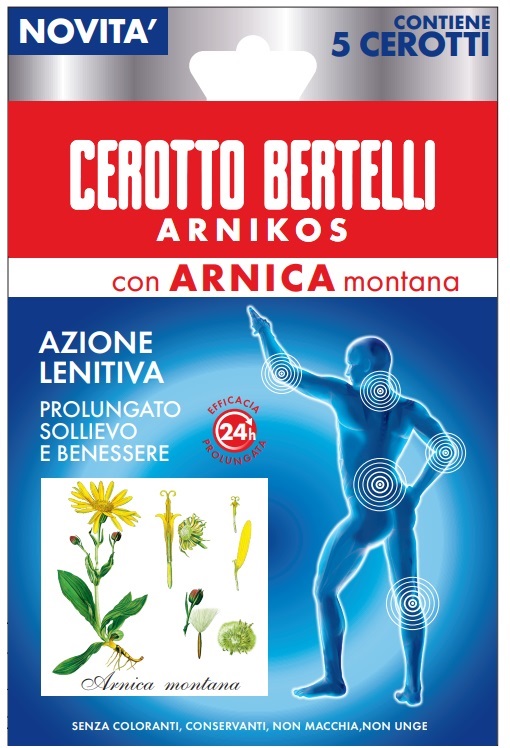 BERTELLI CEROTTO ARNIKOS CON ARNICA MONTANA 5 PEZZI - Farmacia Del Monaco