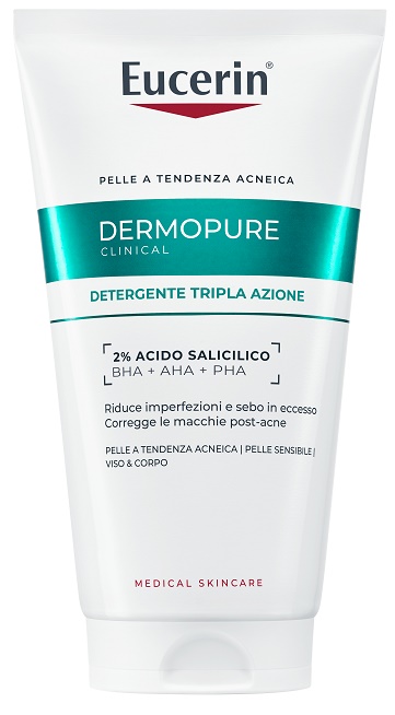 EUCERIN DERMOPURE CLINICAL DETERGENTE TRIPLA AZIONE 150 ML - Farmacia Del Monaco