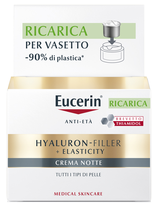 EUCERIN HYALURON-FILLER + ELASTICITY CREMA NOTTE RICARICA 50 ML - Farmacia Del Monaco