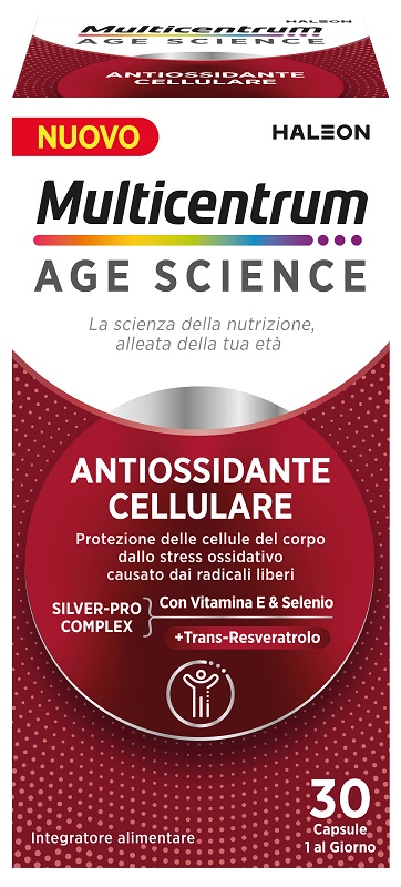 MULTICENTRUM AGE SCIENCE ANTIOSSIDANTE CELLULARE 30 CAPSULE - Farmacia Del Monaco