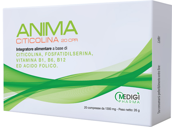 ANIMA CITICOLINA 20 COMPRESSE - Farmacia Del Monaco