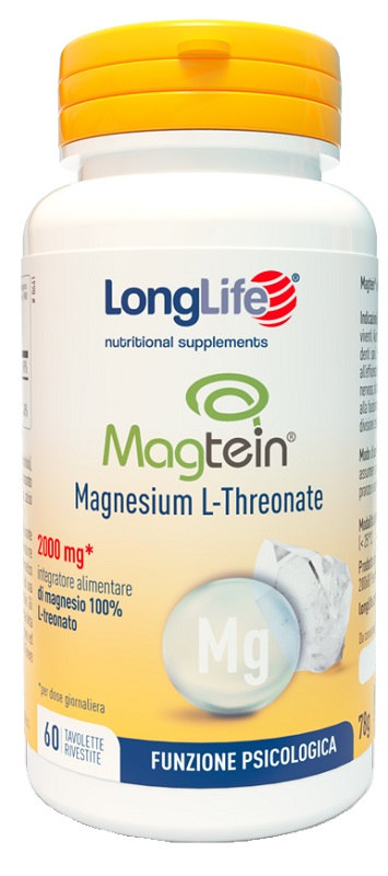 LONGLIFE MAGTEIN MAGNESIO L-THREONATO 60 TAVOLETTE RIVESTITE - Farmacia Del Monaco