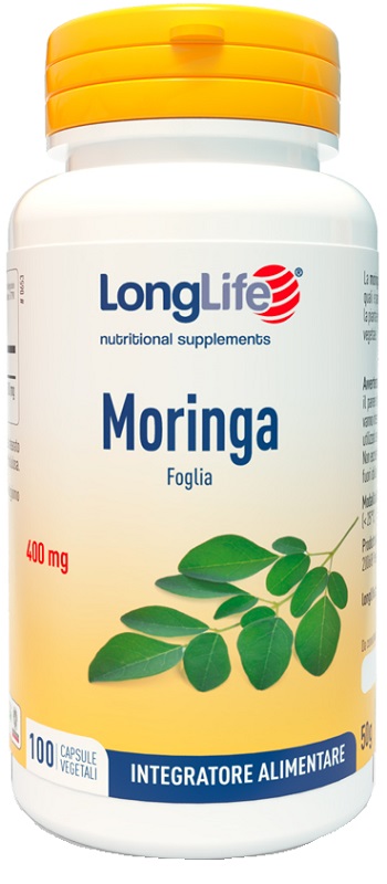 LONGLIFE MORINGA 400MG 100 CAPSULE - Farmacia Del Monaco