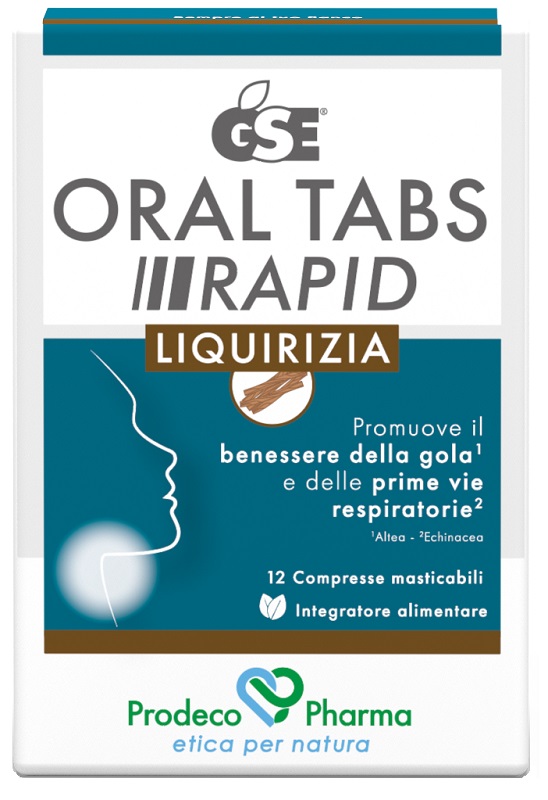 GSE ORAL TABS RAPID LIQUIRIZIA 12 COMPRESSE DA 1,5 G - Farmacia Del Monaco