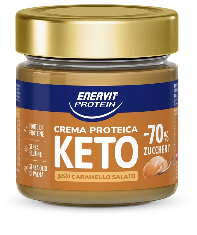 ENERVIT PROTEIN CREMA KETO CARAMELLO SALATO 180 G - Farmacia Del Monaco