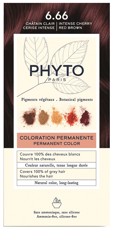 COLOR KIT PHYTOCOLOR 6,66 CASTANO INTENSO ROSSO CILIEGIA 1 LATTE RIVELATORE 50 ML + 1 CREMA COLORANTE 50 ML + 1 MASCHERA PROLUNGA COLORE 10 ML + 1 PAIO DI GUANTI - Farmacia Del Monaco