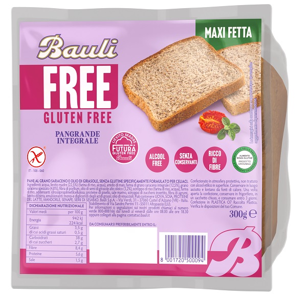 BAULI FREE PANGRANDE INTEGRALE 300 G - Farmacia Del Monaco