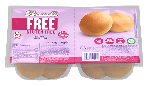 BAULI FREE PANINI MORBIDI 4 PEZZI DA 50 G - Farmacia Del Monaco
