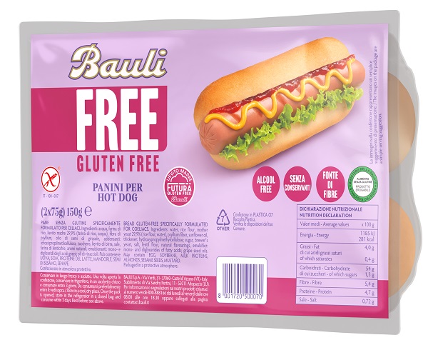 BAULI FREE PANINI HOT DOG 2 PEZZI DA 75 G - Farmacia Del Monaco