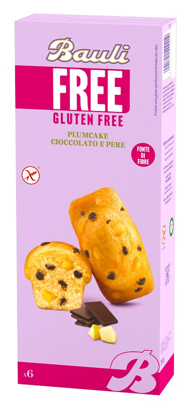 BAULI FREE PLUMCAKE CIOCCOLATO E PERE 6 PEZZI DA 35 G - Farmacia Del Monaco