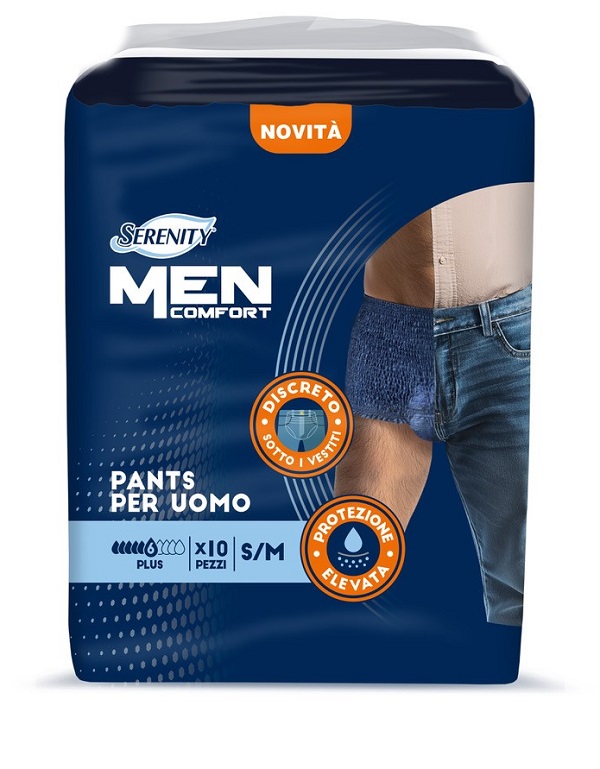 PANNOLONE A MUTANDINA SERENITY MEN COMFORT PLUS S/M 10 PEZZI - Farmacia Del Monaco