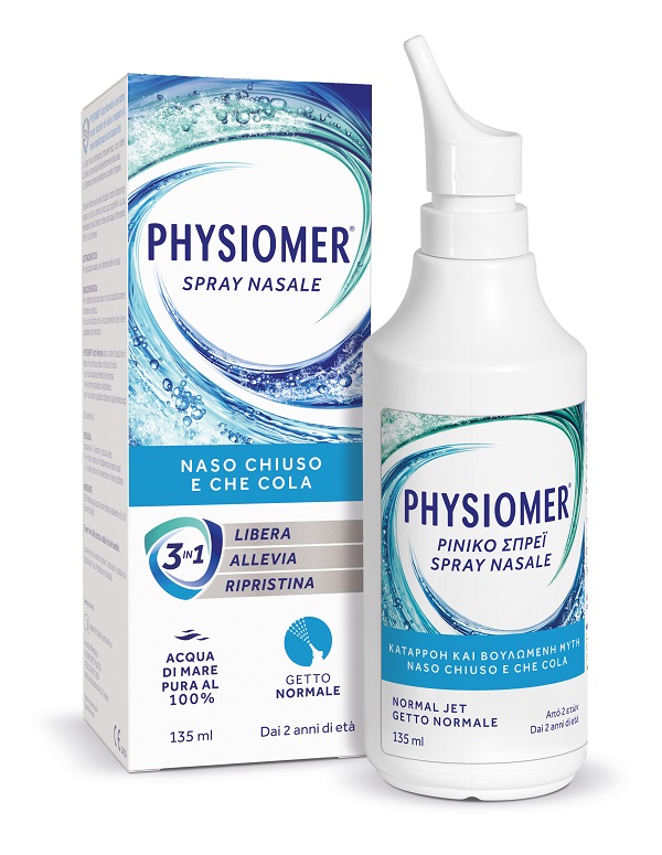 SPRAY NASALE PHYSIOMER GETTO NORMALE 135 ML - Farmacia Del Monaco