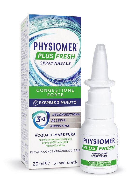 SPRAY NASALE PHYSIOMER PLUS FRESH 20 ML - Farmacia Del Monaco