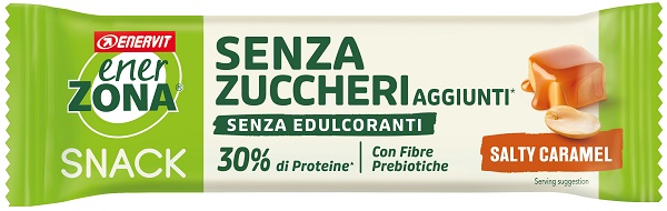 ENERZONA SNACK SALTY CARAMEL RICOPERTA DI CACAO CON LATTE 33G - Farmacia Del Monaco