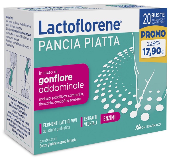 LACTOFLORENE PANCIA PIATTA 20 BUSTINE PROMO - Farmacia Del Monaco